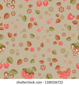Background based on the folk art of Russia, seamless pattern