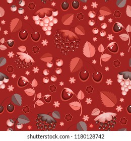Background based on the folk art of Russia, seamless pattern