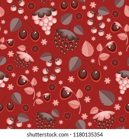 Background based on the folk art of Russia, seamless pattern