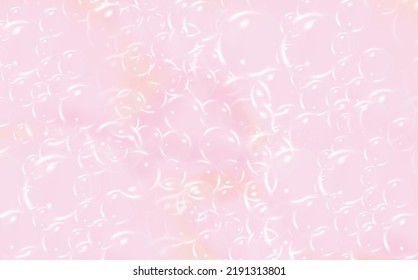Background of bath  pink foam isolated on transparent background. Shampoo bubbles texture.Sparkling shampoo and bath lather, vector illustration.