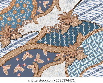 fundo batik vetor da indonésia