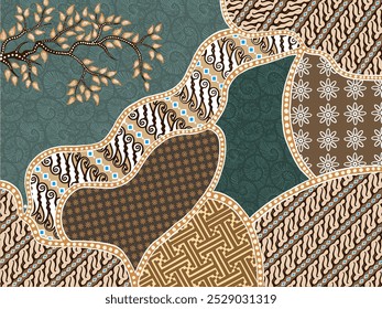 background batik vector from indonesia