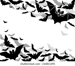background with bats halloween greetings
