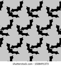 Background of bats. Seamless background for Halloween. Vector background.