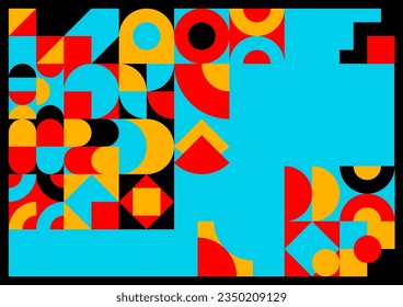 Antecedentes con adorno de Bauhaus. Elemento abstracto en estilo retro vintage.