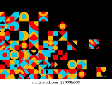 Antecedentes con adorno de Bauhaus. Elemento abstracto en estilo retro vintage.