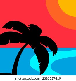 background beach sunset coast hawaii holiday island