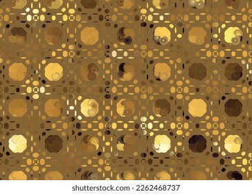 Hintergrund, Perlen, schwarz, braun, Kette, kariert, klassisch, Münzen, dunkel, Design, geometrisch, gold, golden, gitter, Schmuck, Metall, Geld, Ornament, Muster, Druck, Retro, Rhombus, nahtlos, sil