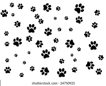 background with bears footsteps prints