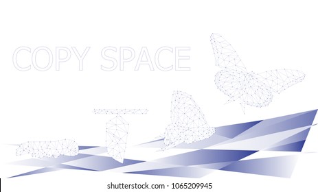 Background of beautiful abstract Business transformation innovation. Change from to high technology like butterfly life cycle. to imply with success future business growth concept or other transform