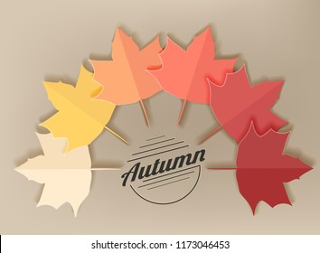 Background with beautiful autumn maple leaves, can be use as flyer, banner or poster. Vector