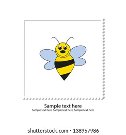 background beautiful bee painted a picture