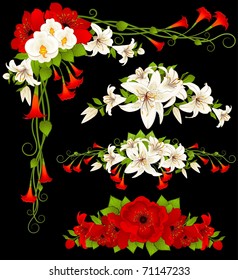 Background with beautiful bouquet from flowers