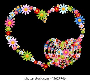  background with beautiful camomil for the day of sainted Valentine