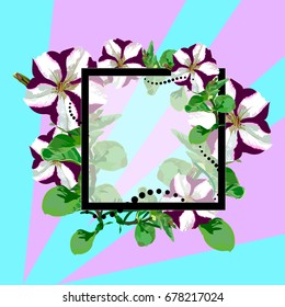 background with beautiful colorful flower. Vector illustration template.banners.Wallpaper.flyers, invitation, posters, brochure, voucher discount.