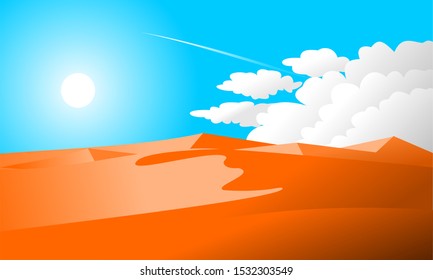 background of beautiful desert landscape view