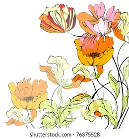 Background with beautiful flowers