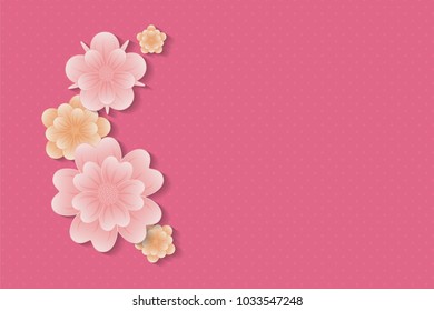 Background with beautiful flowers. Concept of a card for Women's Day and Mother's Day. Vector.