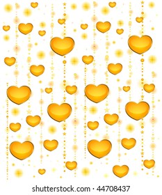 background with beautiful hearts for the day of sainted Valentine