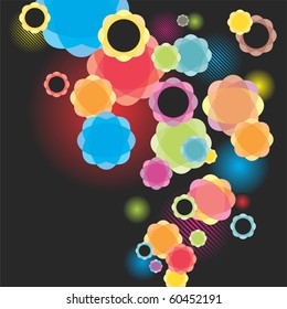 background with a beautiful multicolored objects