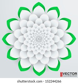 Background beautiful paper flower. Vector illustration, EPS10, editable and isolation