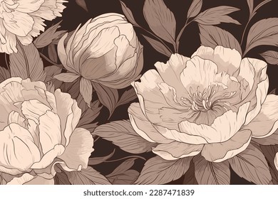 background of beautiful peony flower