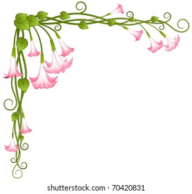 Background with beautiful pink lilies