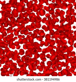 Background of beautiful red rose petals. EPS 10 vector file included