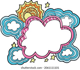 Background with beautiful sun and clouds technique