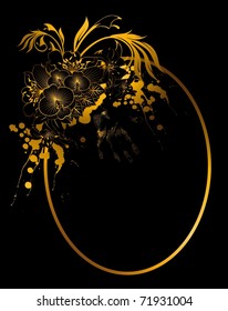 Background with beautiful tropical flowers. Vector