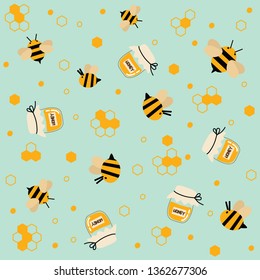 Background bee, beehive design.