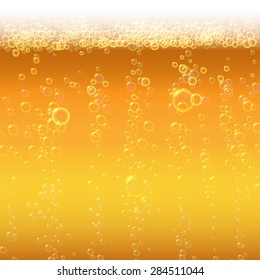 Background beer with foam and bubbles.