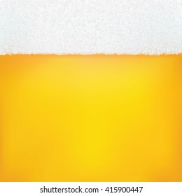 Background Beer With Foam And Bubbles. Vector Illustration