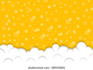 Background with beer and foam. Vector illustration.