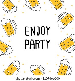 Background beer party vector