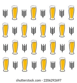 background beer vector white background color