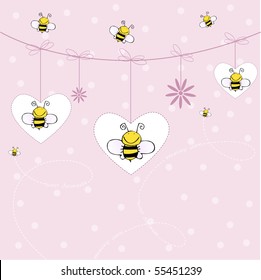 background with bees