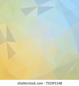 Background of beige, blue geometric shapes. Pastel mosaic pattern. Vector EPS 10. Vector illustration