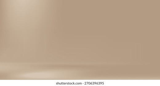 Fundo Bege parede Studio quarto e luz branca, Sombra no palco de pódio para o produto, outono fundo marrom.	