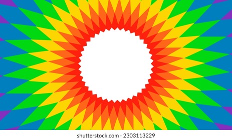 Background BG Abstract Shining Star Starburst. Multicolored LGBT Pride Month. LGBTQ+ Colorful Swirl. Energy Power LGBTQIA Movement Festival.