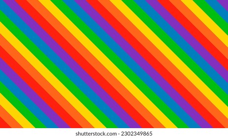 Background BG Rainbow Slanted Stripes. LGBT Pride Multicolored Movement Slant. Freedom Event LGBTQ+ Parade.