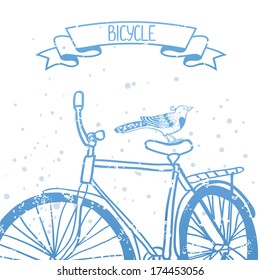 background Bicycling in a grungy style