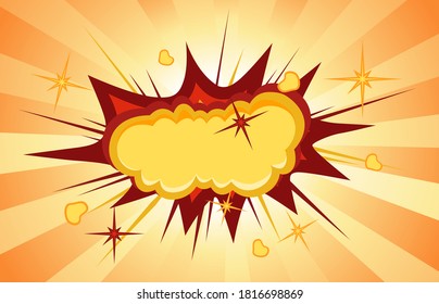 Background with Big Boom  explosion illustration design background.