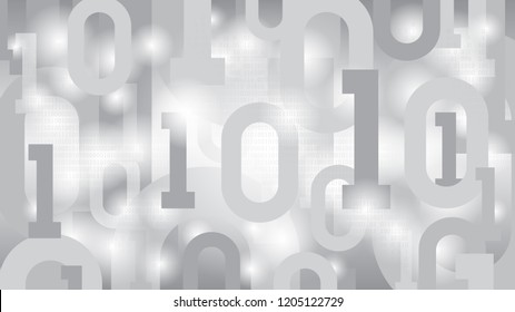 Background with binary code, digital code in abstract futuristic matrix cyberspace, cloud of big data neural network