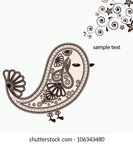 Background with bird design elements.