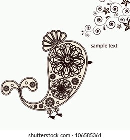 Background with bird design elements.