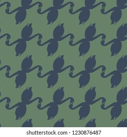 Background bird swan multicolor seamless pattern.
