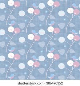 background with birds and flowers