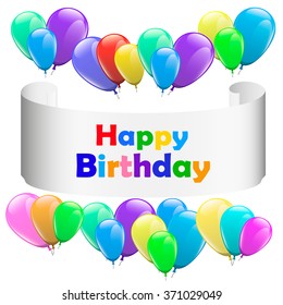 background for birthday cards with colored balls