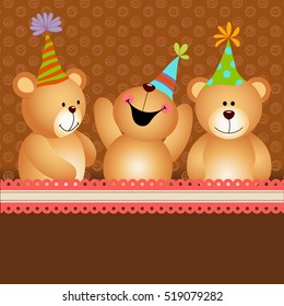 Background birthday teddy bears

